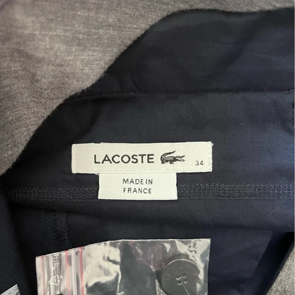 Lacoste Blue Cotton Wool Blend Slim Skinny Fit Pants